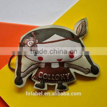2016 new design stuffing woven hangtag