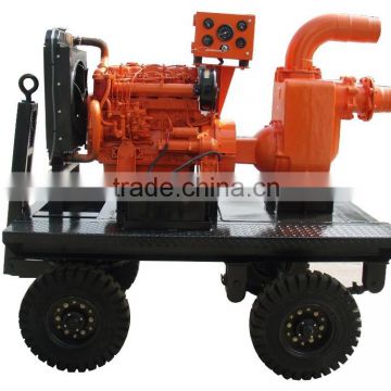 trailer type irrigation self priming water pump