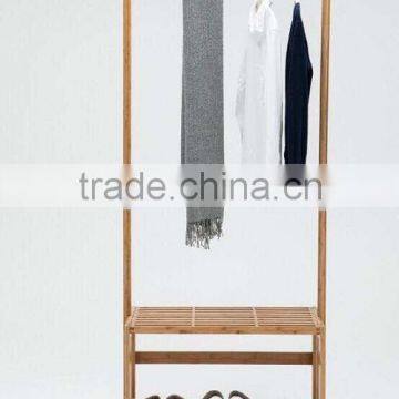 Bamboo clothing shoes display hanger