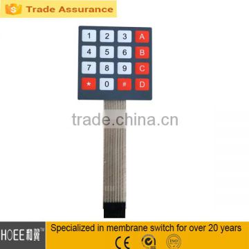 professional OEM design custom high quality 4x4 array 16 keys matrix embossed buttons metal dome membrane numeric switch keypad