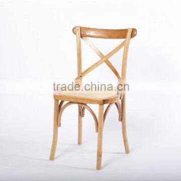 Wholesale French Style Antique X cross back chair crossback vineyard chair