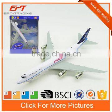 Pull back metal model plane die cast toy with light&music