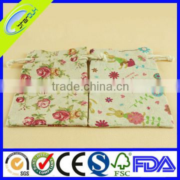 colorful cotton fabric drawstring bag wholesale