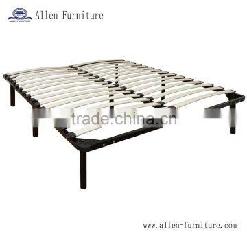 wooden slat bed frame Queen 7 legs mattress foundation