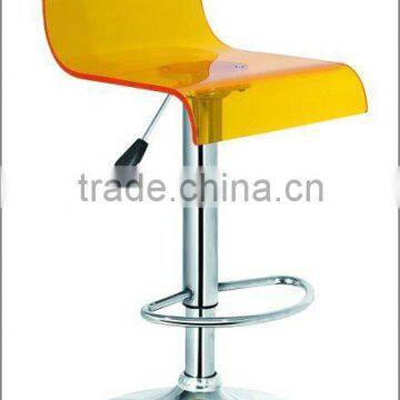 acrylis swivel chrom steel chair