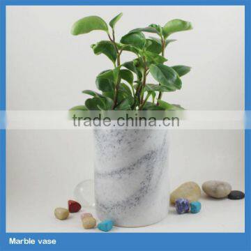 disposable round big outdoor cheap handmade white marble plant/flower pots