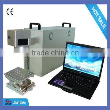 laser marking machine on platic metal pipe