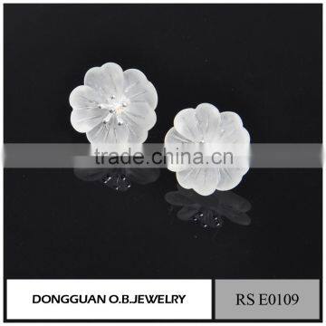 High Quality Stock Nature Silver Earring Single Stone Earring Designs