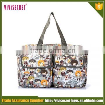 2015 cartoon messenger crossbody bags messenger bag with flower