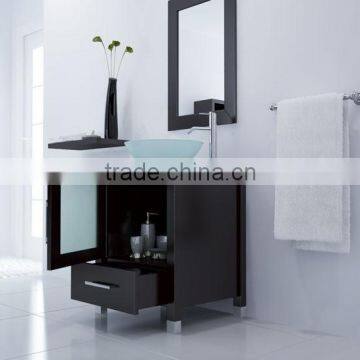 48 " High End Solid Wood Bathroom Furniture With Glass Vessel Sink photo-3