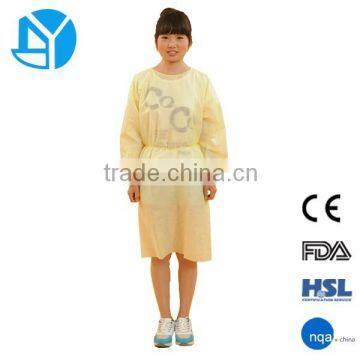 Alibaba China Supplier Cheap Yellow Isolation Gowns for doctor