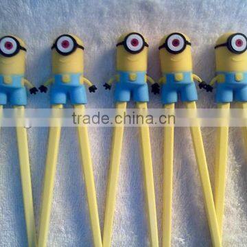 New Idea Design Cartoon Silicone Chopsticks for baby learning