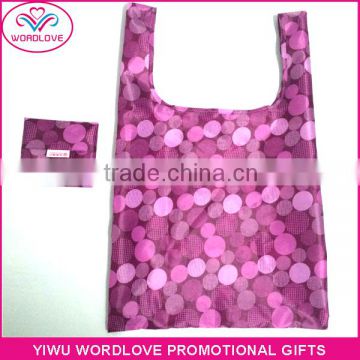 custom made cheap reusable waterproof polyester grocery shopping bag