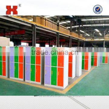 Colorful multi-door steel student lockers / 6 door metal locker cabinets