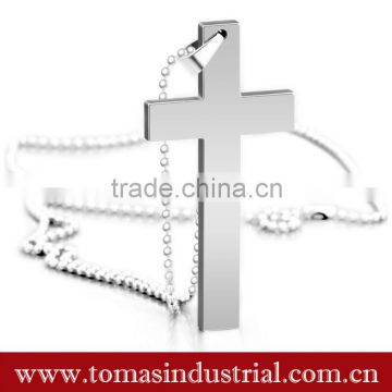 Guangzhou promotional popular stainless steel cross dog tag