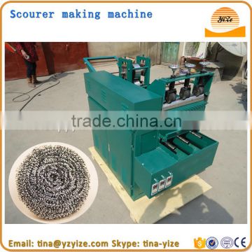 Stainless steel scourer making / mesh pot scourer making machine