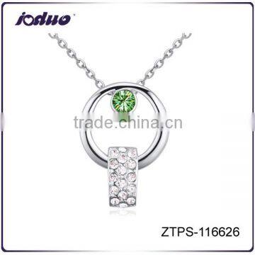 Fashion Double Circle Design Crystal Necklaces