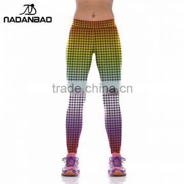 Polka Dot Women Leggings High Elastic Printed Pants Fitness Sport Running Legins