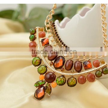 Fashion handmade statement necklace bubble necklace fake diamond necklace