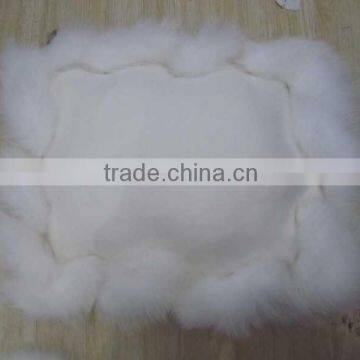 2015 wholesale !! 43*33cm dyed color cashmere with fox fur pillow