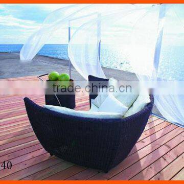 Large Sectional Wicker Sunbed Seaside Rattan Daybed