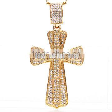 High quality hip hop bling jewelry religous big cross pendant