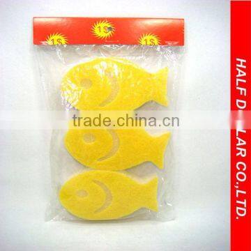 3pcs Fish Shape Bath Sponges