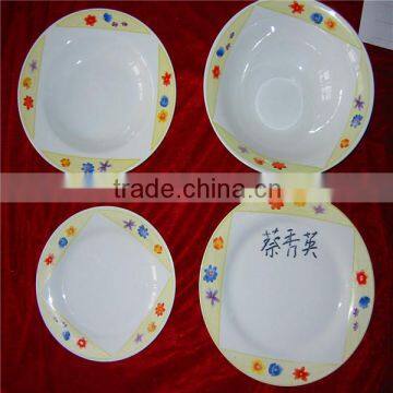 OEM Design Pocelain dinner sets high quality white porcelain breakfast dinnerware set