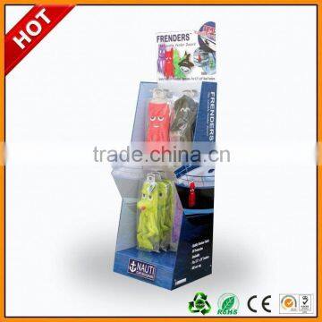 high quality pop cardboard sidekick display ,wall hanging paper display shelves with hooks