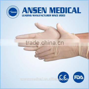 Ansen Offer Medical Disposable Non Sterile Latex Surgical Examination Gloves