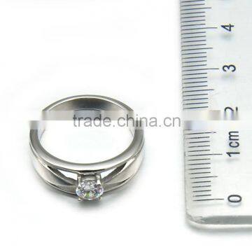 Wholesale Luxury Wedding Stainless Steel Simple Silver Ring Design Diamond Women Jewelry photo-3