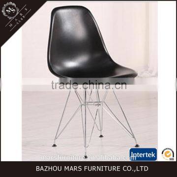 Black plastic seat italian style solid metal based PP chair