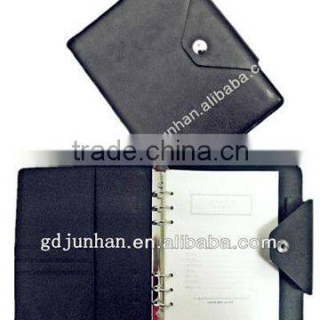 2014 agenda small leather ring binder notebook