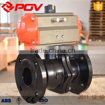 POV made WCB flange connection pneumatic ball valve PN1.6-4.0MPa