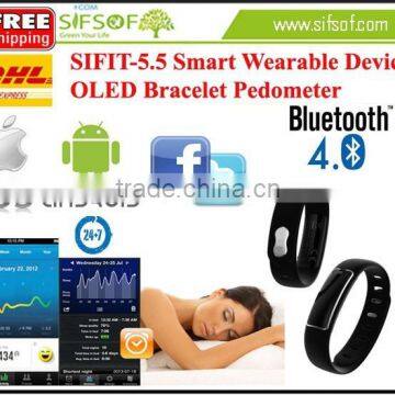 SIFIT-5.5 Smart Bluetooth Wearable Device, Low Energy Consumption, Smart OLED Pedometer