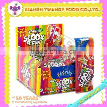 good supplier 4-fun flavor sour candy stick