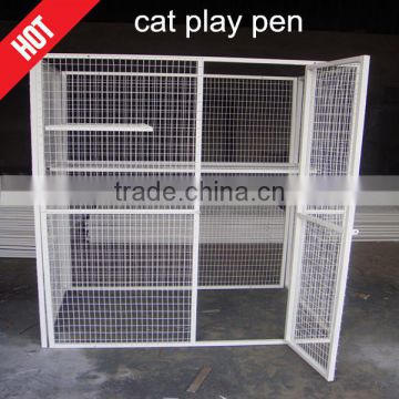 Custom-made welded wire mesh cat play pen