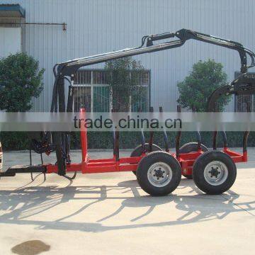 1Ton/3Ton forestry atv timber trailer with crane