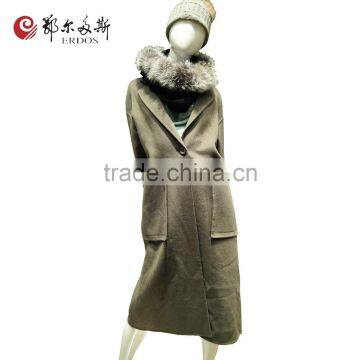 Erdos cashmere winter women ladies long overcoat designs