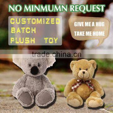 OEM design Custom teddy bear plush wholesale toy stuffed from thailand