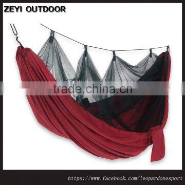 Double Hammock with Mosquito Net Dark Red