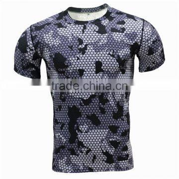 New design OEM men's short sleeve dry fit t-shirts, sport fitness t-shirts