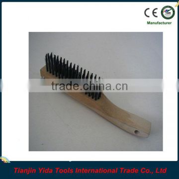 Wooden Handle Black Wire Brush