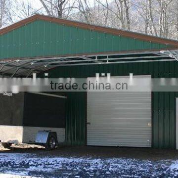 Metal garage with galvanized steel frame carport