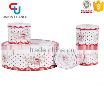 Beautiful 5PCS Round Stoage Tin Box