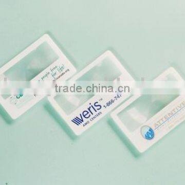 PVC business card magnifier