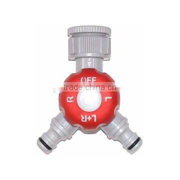 3/4"-1" 2-Way Snap-in Plastic Quick Coupling Garden Hose Connector photo-3