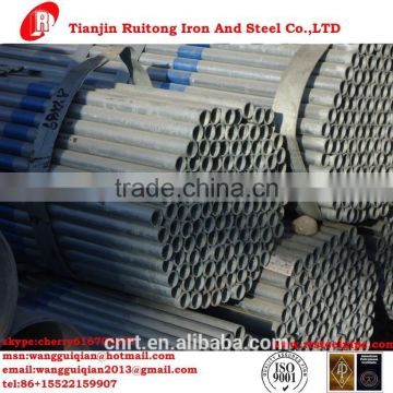 Furniture used Pre galvanized Round carbon steel Pipe Price List