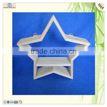 hot selling unfinished unique gift original color wooden star