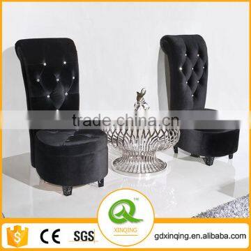 FC34 Hot Sale Black High Back Dining Chair Sofa Chair Leisure Chair Fabric